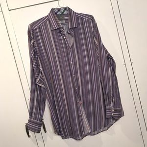 Men’s long sleeve striped shirt.